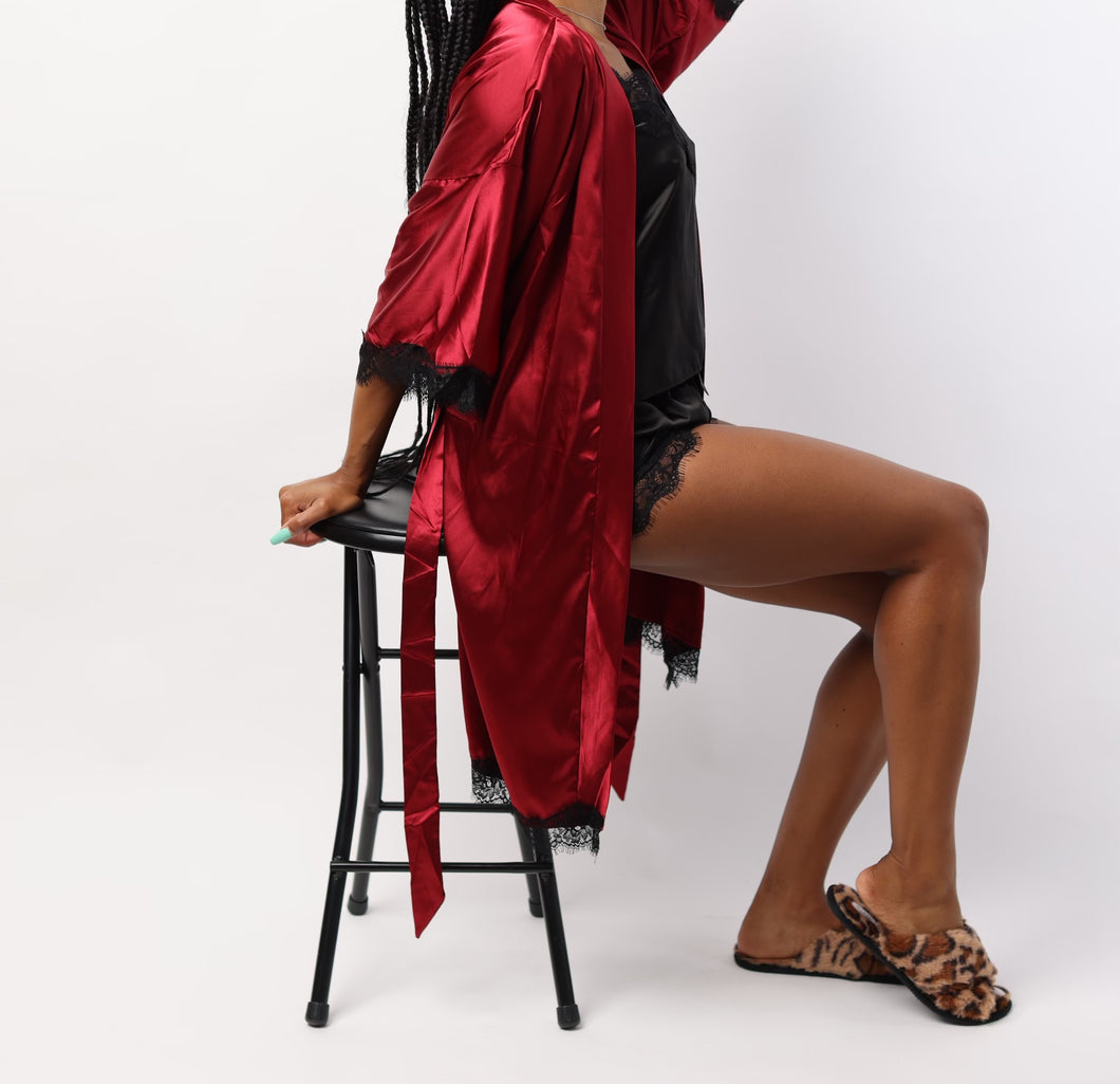 The Renee Robe - Burgundy